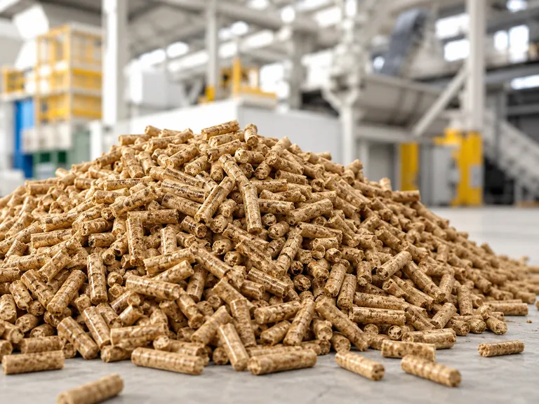 Rice straw pellets