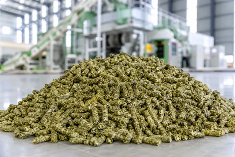 Cotton stalk pellets