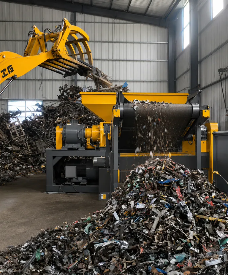 Double-Shaft Shredder customer site 10